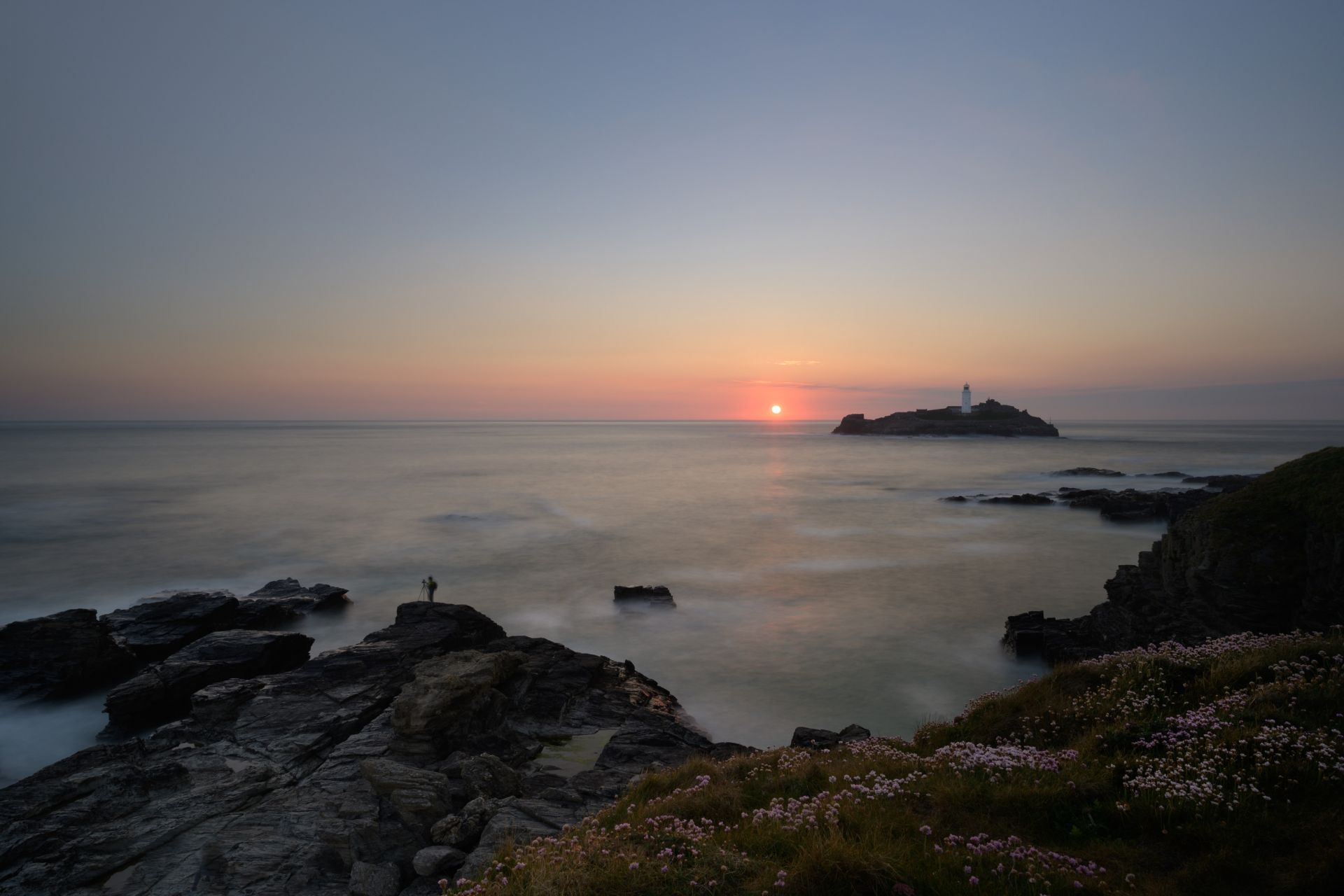 Photographer at Godrevy Lighthouse